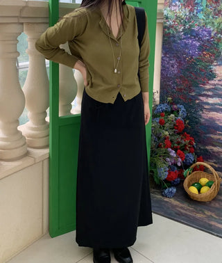 Basic Plain Knit Cardigan