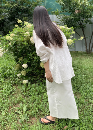 Basic Cotton Plain Long Skirt
