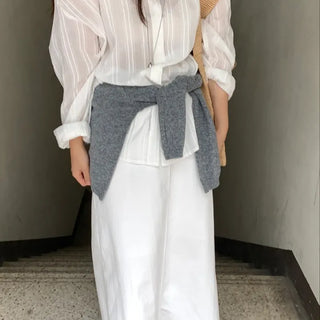 Basic Cotton Plain Long Skirt