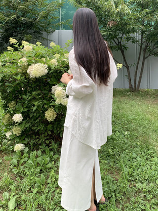 Basic Cotton Plain Long Skirt