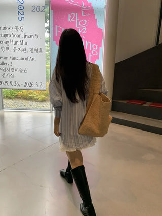 Soft Stripe Oversized Shirt