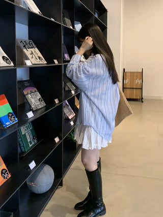 Soft Stripe Oversized Shirt
