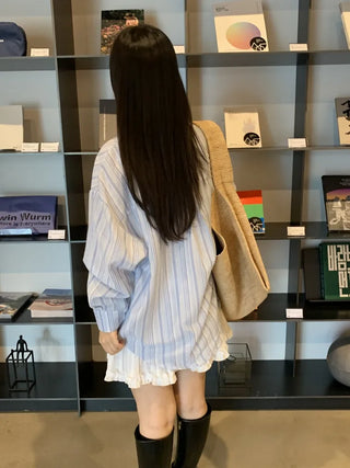 Soft Stripe Oversized Shirt
