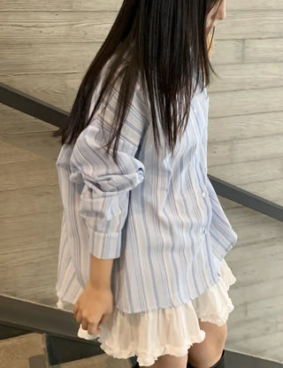 Soft Stripe Oversized Shirt