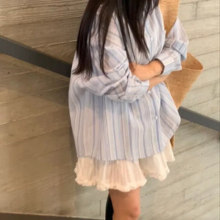 Soft Stripe Oversized Shirt