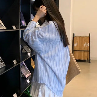 Soft Stripe Oversized Shirt