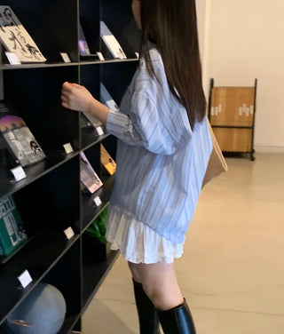 Soft Stripe Oversized Shirt