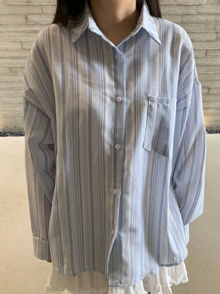 Soft Stripe Oversized Shirt
