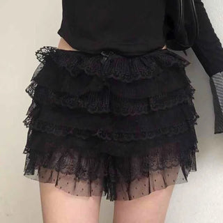 Vanilla Lace Tiered Frill Shorts