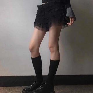 Vanilla Lace Tiered Frill Shorts