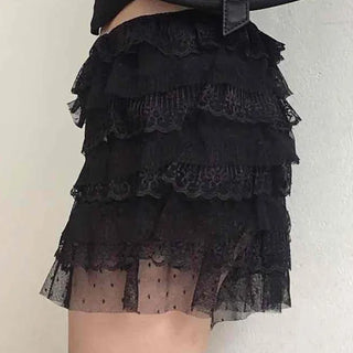 Vanilla Lace Tiered Frill Shorts
