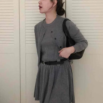 Steady Wool/Mon Sleeveless Knit Two-Piece