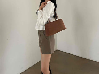 Sweet Mood Square Neck Ribbon Blouse