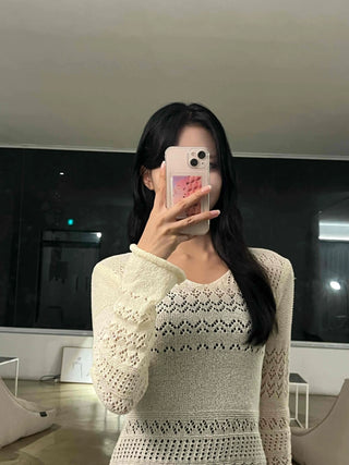 Newtro Slim Punching Knit Mini Dress
