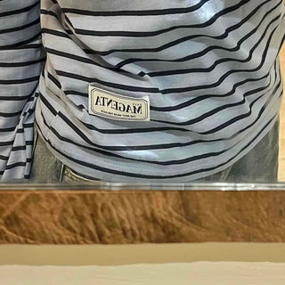 Casual Color Block Striped Long Sleeve T-shirt