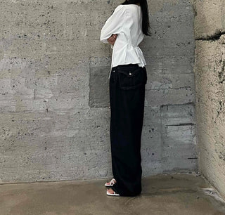 Simple Evening Cotton Long Sleeve Blouse