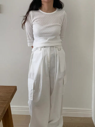 Toba Cargo Wide Long Pants