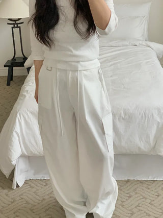 Toba Cargo Wide Long Pants
