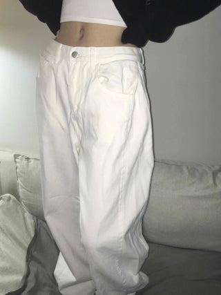 Side Pintuck Wide Cotton Long Pants