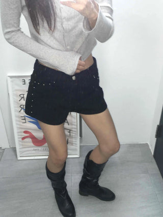 Comfort Studded Mini Shorts