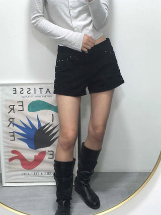 Comfort Studded Mini Shorts