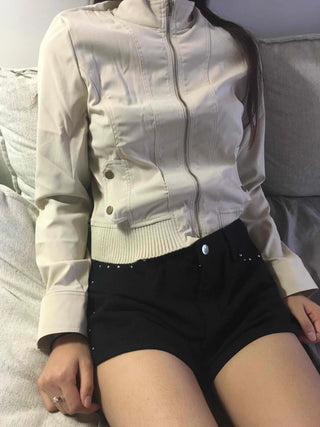 Comfort Studded Mini Shorts