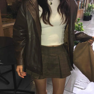 Urban Oversized Plain Shirt Collar Jacket