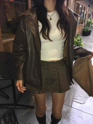 Urban Oversized Plain Shirt Collar Jacket