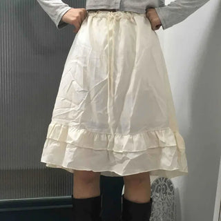 Unique Flare Banding Midi Skirt