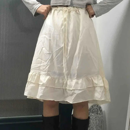 Unique Flare Banding Midi Skirt