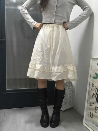 Unique Flare Banding Midi Skirt