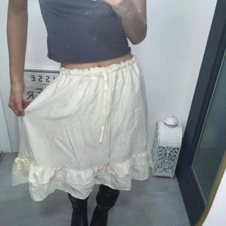 Unique Flare Banding Midi Skirt