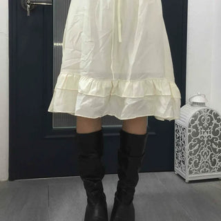 Unique Flare Banding Midi Skirt