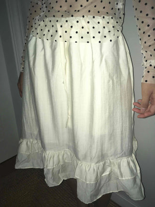 Unique Flare Banding Midi Skirt