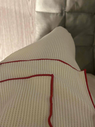 Essential Color Block Line Waffle Pajama Set