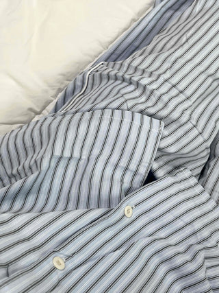 Sky Blue Soft Pajama Cotton Striped Set