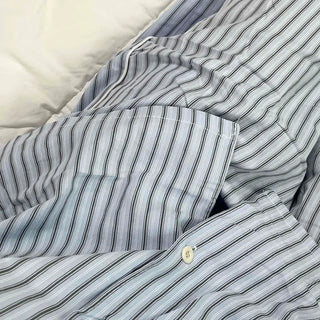 Sky Blue Soft Pajama Cotton Striped Set