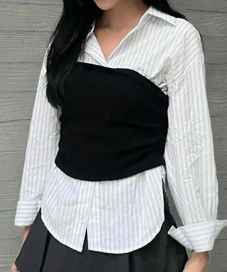 Minimal Loose Fit Striped Shirt