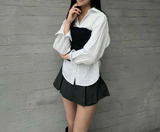 Minimal Loose Fit Striped Shirt