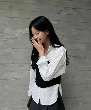 Minimal Loose Fit Striped Shirt