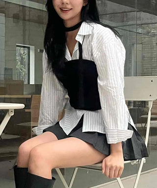 Minimal Loose Fit Striped Shirt