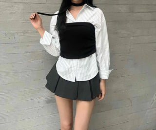 Minimal Loose Fit Striped Shirt