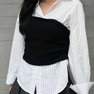 Minimal Loose Fit Striped Shirt