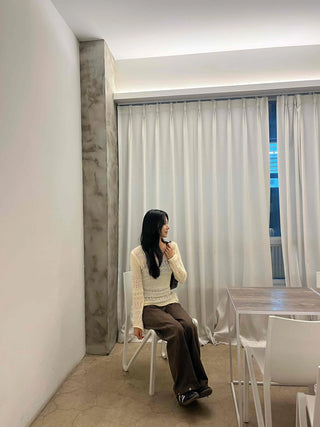 Minimalist Plain Cotton Long Pants