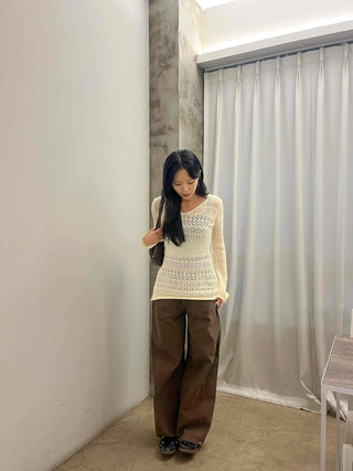 Minimalist Plain Cotton Long Pants