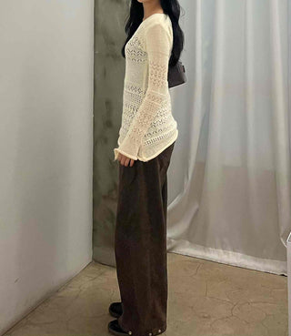 Minimalist Plain Cotton Long Pants