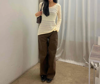 Minimalist Plain Cotton Long Pants