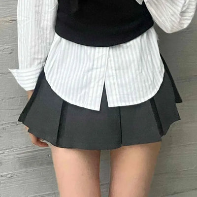 Comfort Pleated Mini Skirt