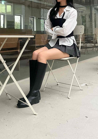 Comfort Pleated Mini Skirt