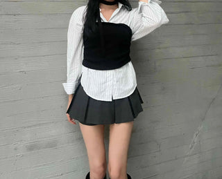 Comfort Pleated Mini Skirt